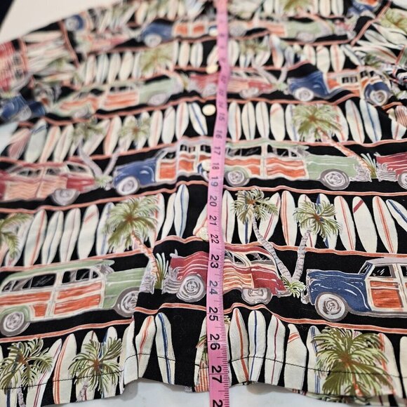 Line Two Vintage Shirt Women's XL Hawaiian Surfboard Rockabilly 50's - Picture 6 of 9